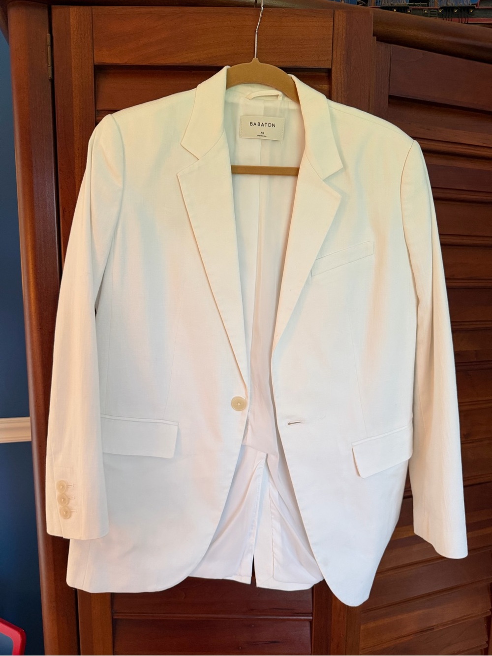 Babaton White Women's Single-Button Tailored Blazer